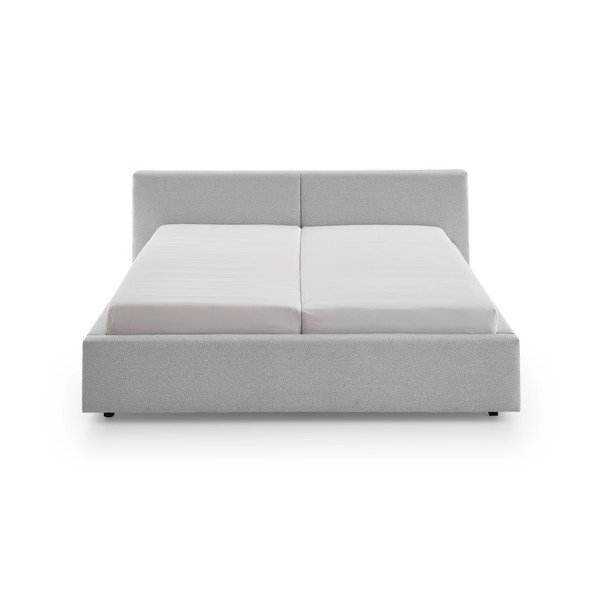 Dvigulė lova pilkos spalvos audiniu dengta be grotelių 160x200 cm Cube – Meise Möbel-image-4