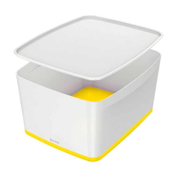 Balta ir geltona dėžutė su dangteliu MyBox - Leitz
