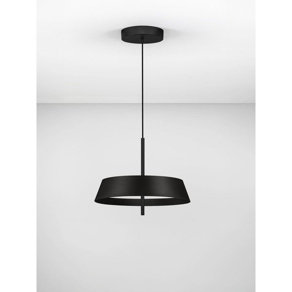 Matinės juodos spalvos iš aliuminio kabantis šviestuvas LED su pritemdymo funkcija ø 45 cm Velio – Nova Luce-image-3