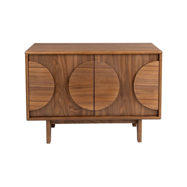 Žema šoninė spintelė rudos spalvos iš riešutmedžio 82x58 cm Groove – Zuiver