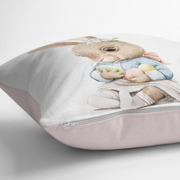 Dekoratyviniai pagalvių užvalkalai 4 vnt. su Velykų motyvu 43x43 cm – Mila Home-image-4