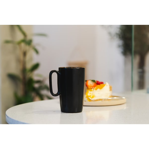 Iš akmens masės puodeliai juodos spalvos 2 vnt. 330 ml Fuori – Vialli Design-image-4