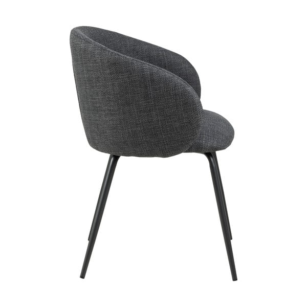 Tamsiai pilkos spalvos iš audinio valgomojo kėdžių komplektas su porankiais 2 vnt. Eleanor – Actona-image-3