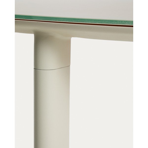 Apvalios formos sodo valgomojo stalas su stikliniu stalviršiu ø 120 cm Erice – Kave Home-image-3