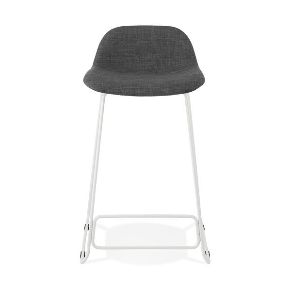 Tamsiai pilka baro kėdė su baltomis kojelėmis Kokoon Vancouver mini, sėdynės aukštis 66 cm-image-3