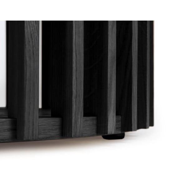 Juodos spalvos ąžuolinis kavos staliukas Woodman Drum, ø 83 cm-image-1