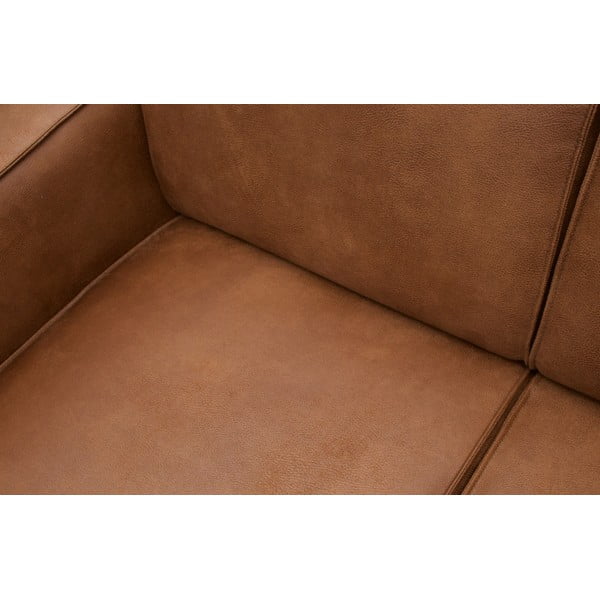 Rudos spalvos iš dirbtinės odos kampinė sofa (su dešiniuoju kampu/„L“ formos) Statement – WOOOD-image-1