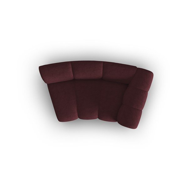 Modulinė sofa bordo spalvos (su dešiniuoju kampu) Lupine – Micadoni Home-image-4