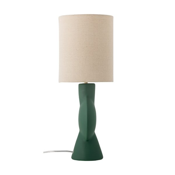 Stalinis šviestuvas tamsiai žalios spalvos/natūralios spalvos (aukštis 55 cm) su tekstiliniu gaubtu Sergio – Bloomingville-image-1