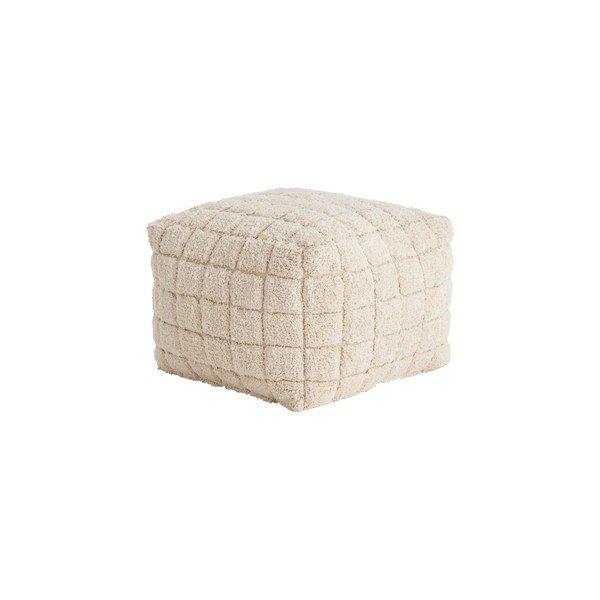 Kreminės spalvos pufas Check – Ellos Home-image-2