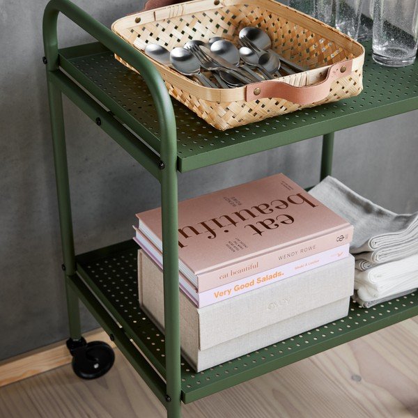 Iš plieno vežimėlis ant ratukų 37,5x52 cm Maki – OYOY Living Design-image-2