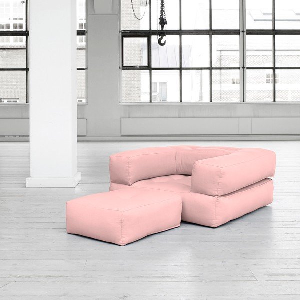Kintamas fotelis "Karup Cube Pink Peonie