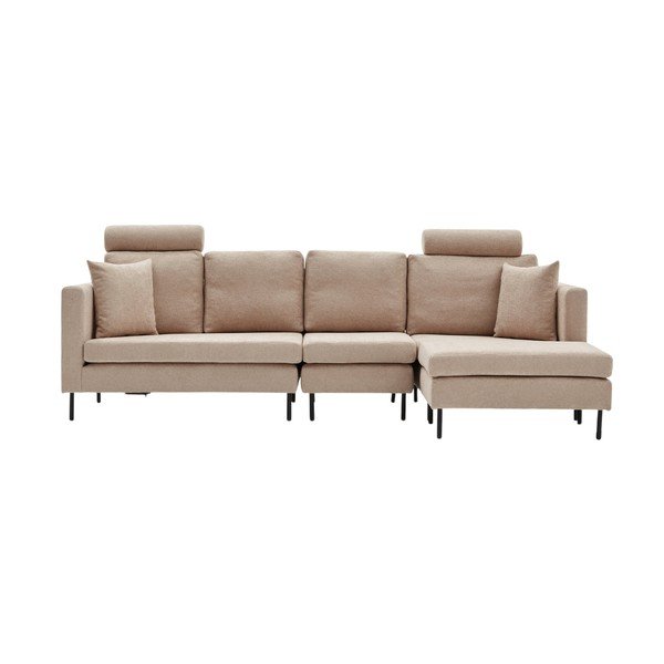 Modulinė kampinė sofa smėlio spalvos Nova – Balcab Home