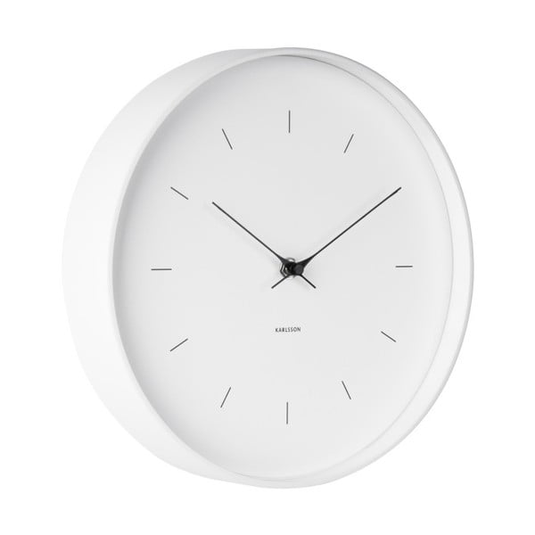 Baltas sieninis laikrodis Karlsson Butterfly, ø 27,5 cm-image-1
