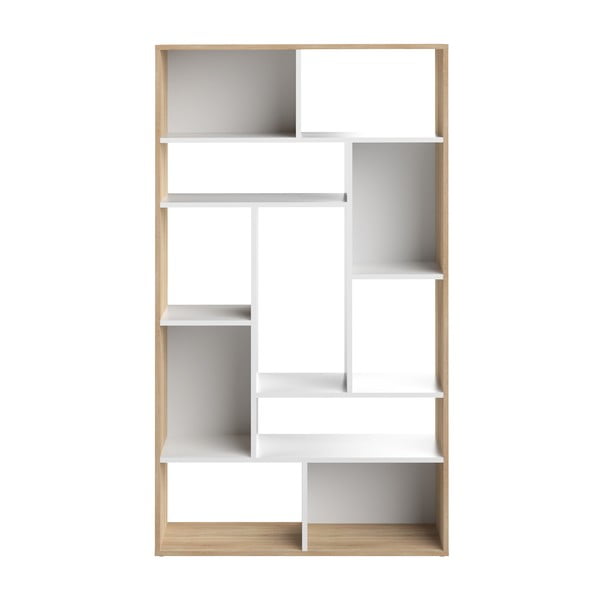 Balta ąžuolinė knygų spinta 91x163 cm Seoul - TemaHome 