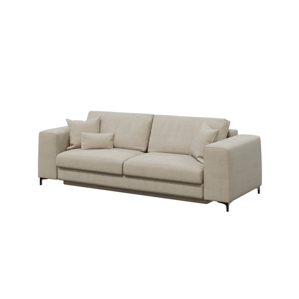 Šviesios smėlio spalvos sofa-lova Devichy Rothe, 256 cm-image-2