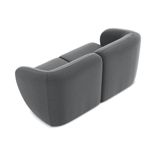 Pilkos spalvos sofa iš velveto 174 cm Lani – Makamii-image-3