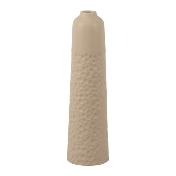 Smėlio spalvos keraminė vaza PT LIVING Carve, aukštis 27,5 cm