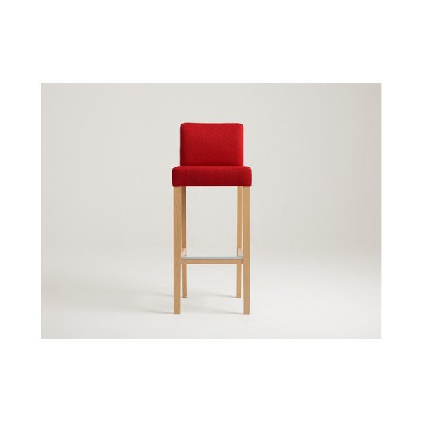 Raudona baro kėdė su natūraliomis kojomis Individualizuota forma Wilton-image-3