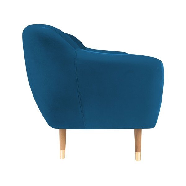 Mėlyna aksominė sofa Mazzini Sofas Benito, 158 cm-image-3