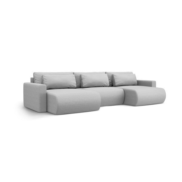 Šviesiai pilkos spalvos sulankstoma/su sandėliavimo vieta kampinė sofa („U“ formos) Belfast – Cosmopolitan Design-image-4