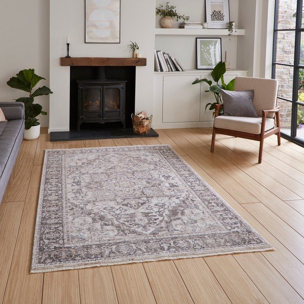 Kilimas pilkos spalvos/smėlio spalvos 120x170 cm Vintage – Think Rugs-image-1
