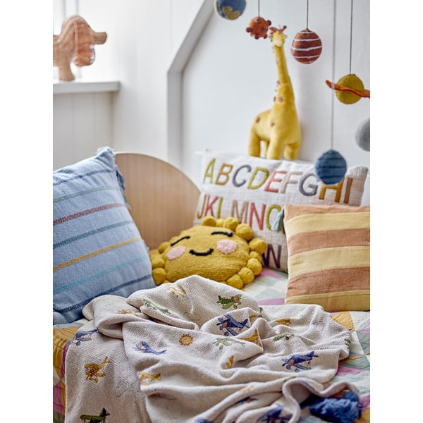 Vaikiškas pledas kreminės spalvos 130x160 cm Plane – Bloomingville Mini-image-4