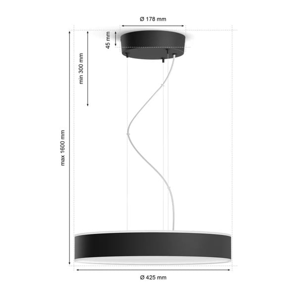 Išmanus kabantis šviestuvas LED 33,5 W Enrave – Philips Hue-image-4