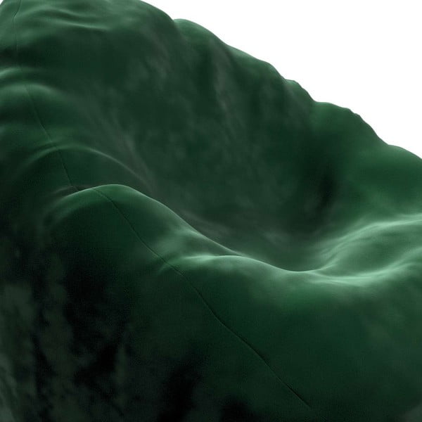 Žalias sėdimasis krepšys Posh Velvet - Yellow Tipi-image-1