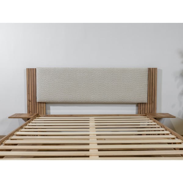 Dvigulė lova smėlio spalvos su lovos grotelėmis 140x190 cm Lior – Bobochic Paris-image-3