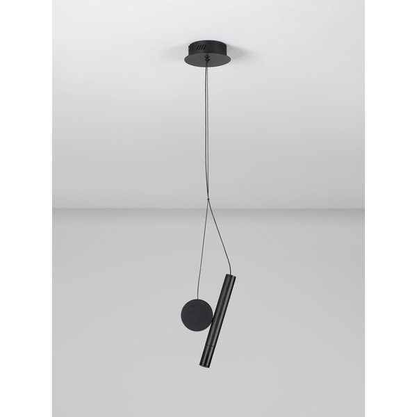 Matinės juodos spalvos iš aliuminio kabantis šviestuvas LED ø 23,5 cm Vero – Nova Luce-image-3