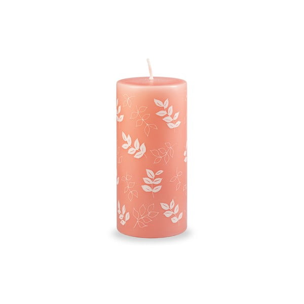 Oranžinės-rožinės spalvos žvakė Unipar Pure Beauty, degimo laikas 73 val