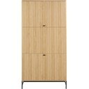 Drabužių spinta natūralios spalvos iš ąžuolo 99x200x60 cm Albany  – Actona