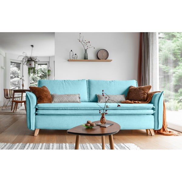 Sulankstoma sofa šviesiai mėlynos spalvos 225 cm Charming Charlie – Miuform-image-1