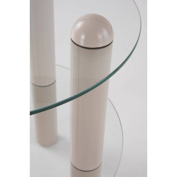 Iš stiklo apvalios formos šoninis stalas ø 48 cm Egan – Jotex-image-2