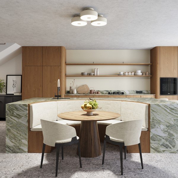 Kreminės spalvos lubinis šviestuvas ø 30 cm Blacko – Sollux-image-2