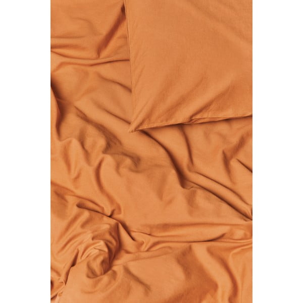 Terakotos oranžinės spalvos medvilninė vienvietė patalynė Bonami Selection, 140 x 200 cm-image-1