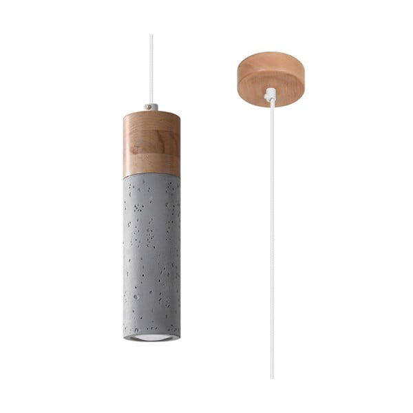 Kabantis šviestuvas pilkos spalvos ø 7 cm Susanna – Sollux