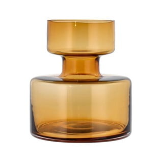 Oranžinio stiklo vaza Lyngby Glas Tubular, aukštis 20 cm