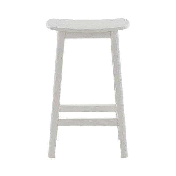 Baltos spalvos iš uosio masyvo baro taburetė (sėdynės aukštis 65 cm) Selene – Jotex-image-3