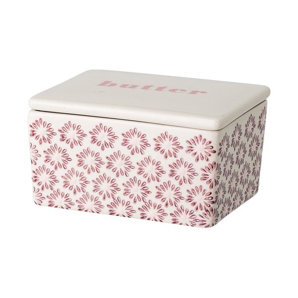 Baltos ir rožinės spalvos keraminė sviestinė Bloomingville Maya-image-3