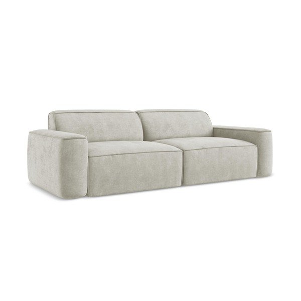 Kreminės spalvos iš šenilinio audinio sofa 244 cm Omao – Makamii-image-3