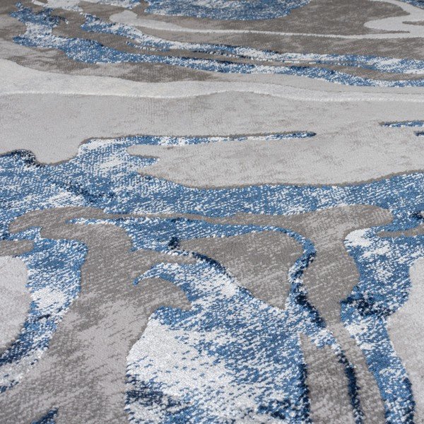 Kilimas mėlynos spalvos/pilkos spalvos 80x150 cm Marbled – Flair Rugs-image-4