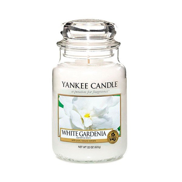 "Yankee Candle White Gardenia", degimo trukmė 110 - 150 valandų