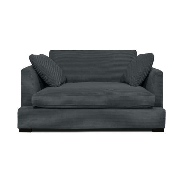 Sofa iš kordinio velveto pilkos spalvos 132 cm Mobby – Scandic