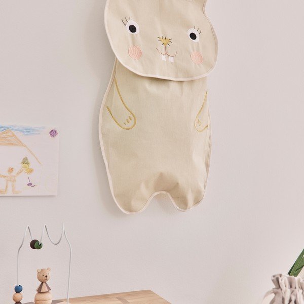 Kreminės spalvos iš tekstilės kabantis organizatorius 40x1x82 cm Darling Rabbit – OYOY Mini-image-3