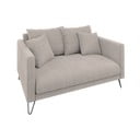Šviesiai rudos spalvos iš šenilinio audinio sofa 140 cm Freya – Ropez