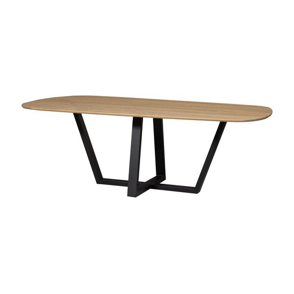 Valgomojo stalas su ąžuolo masyvo stalviršiu 100x220 cm Tablo – WOOOD-image-4