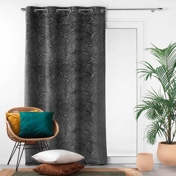 Užuolaida iš velveto antracito spalvos 140x240 cm Analia – douceur d'intérieur-image-3