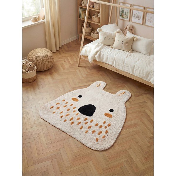 Skalbiamas/rankų darbo kreminės spalvos iš medvilnės vaikiškas kilimas 120x137 cm Snuggle Nienchen – Hanse Home-image-1
